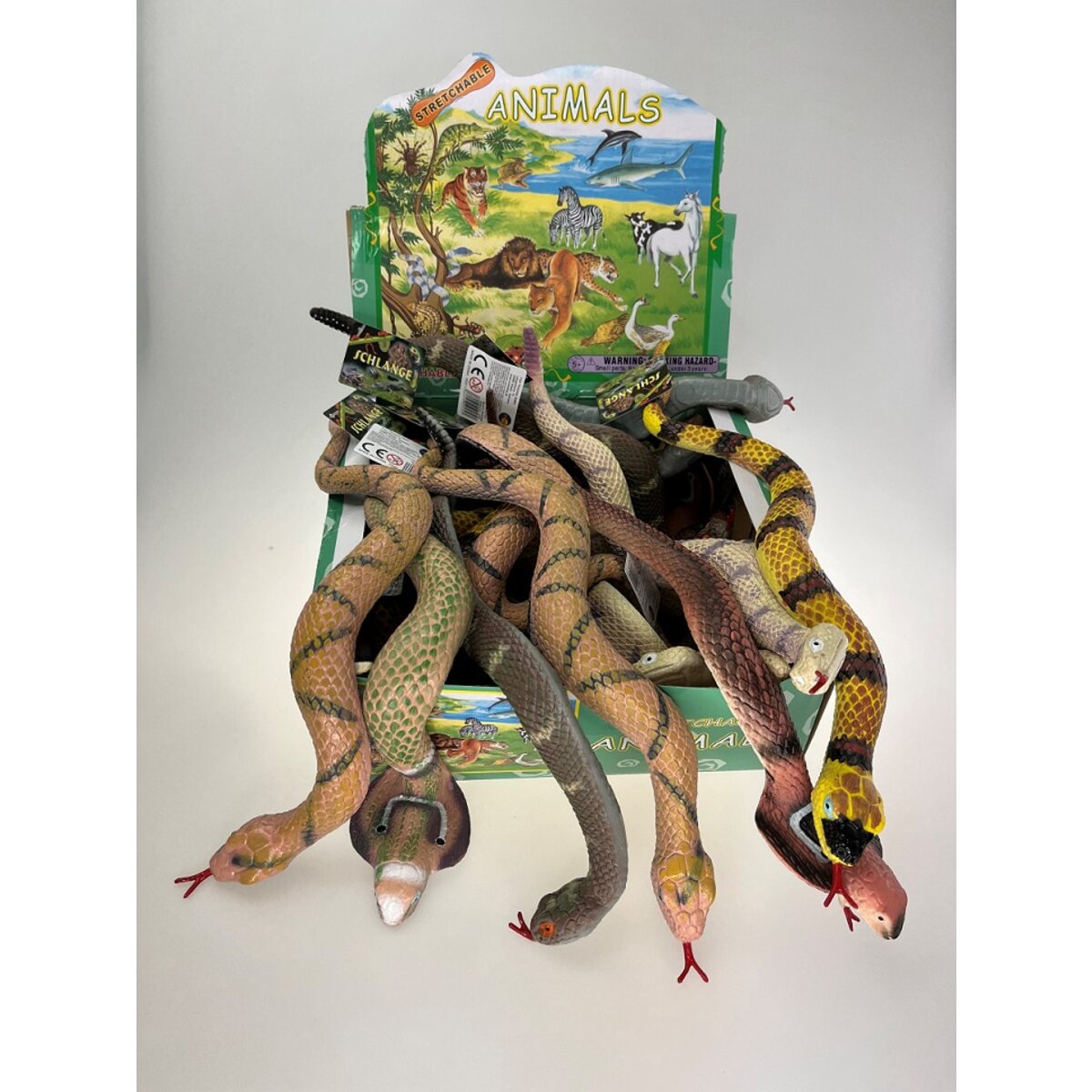 Fun Trading Schlange aus Gummi, 1 Stück, 6-fach sortiert