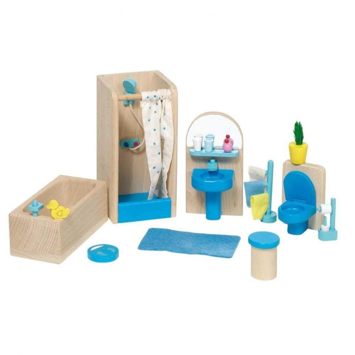 goki Puppenmöbel Badezimmer, 17-teilig