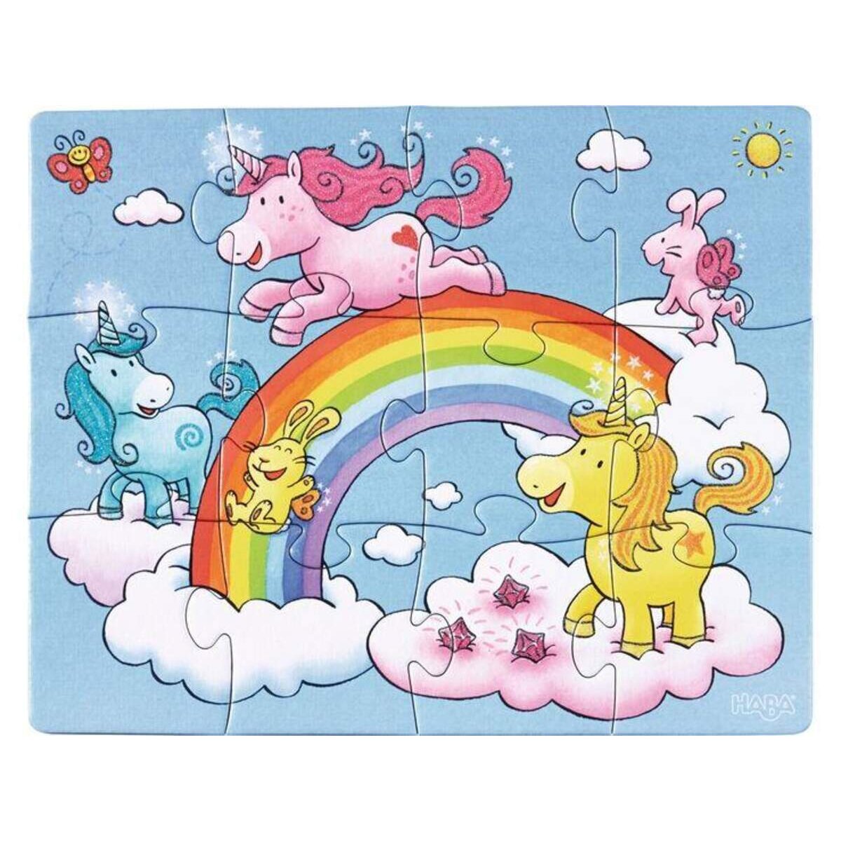 HABA 300299 Puzzles Einhorn Glitzerglück