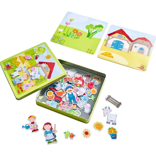 HABA 301951 Magnetspiel-Box Peters und Paulines Bauernhof
