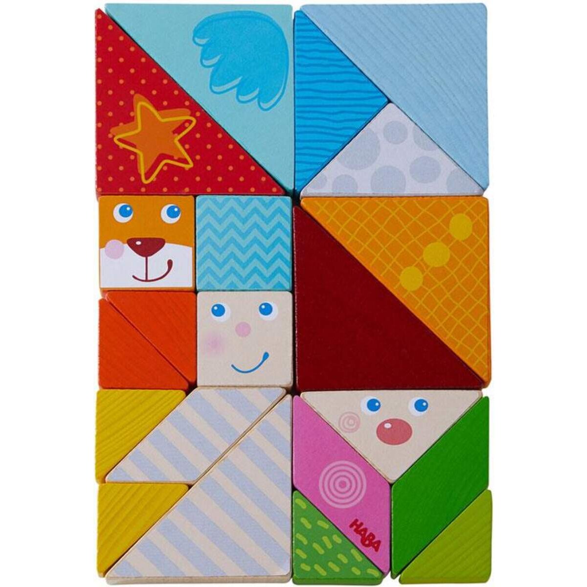 HABA 305777 Legespiel Bunter Tangram-Mix