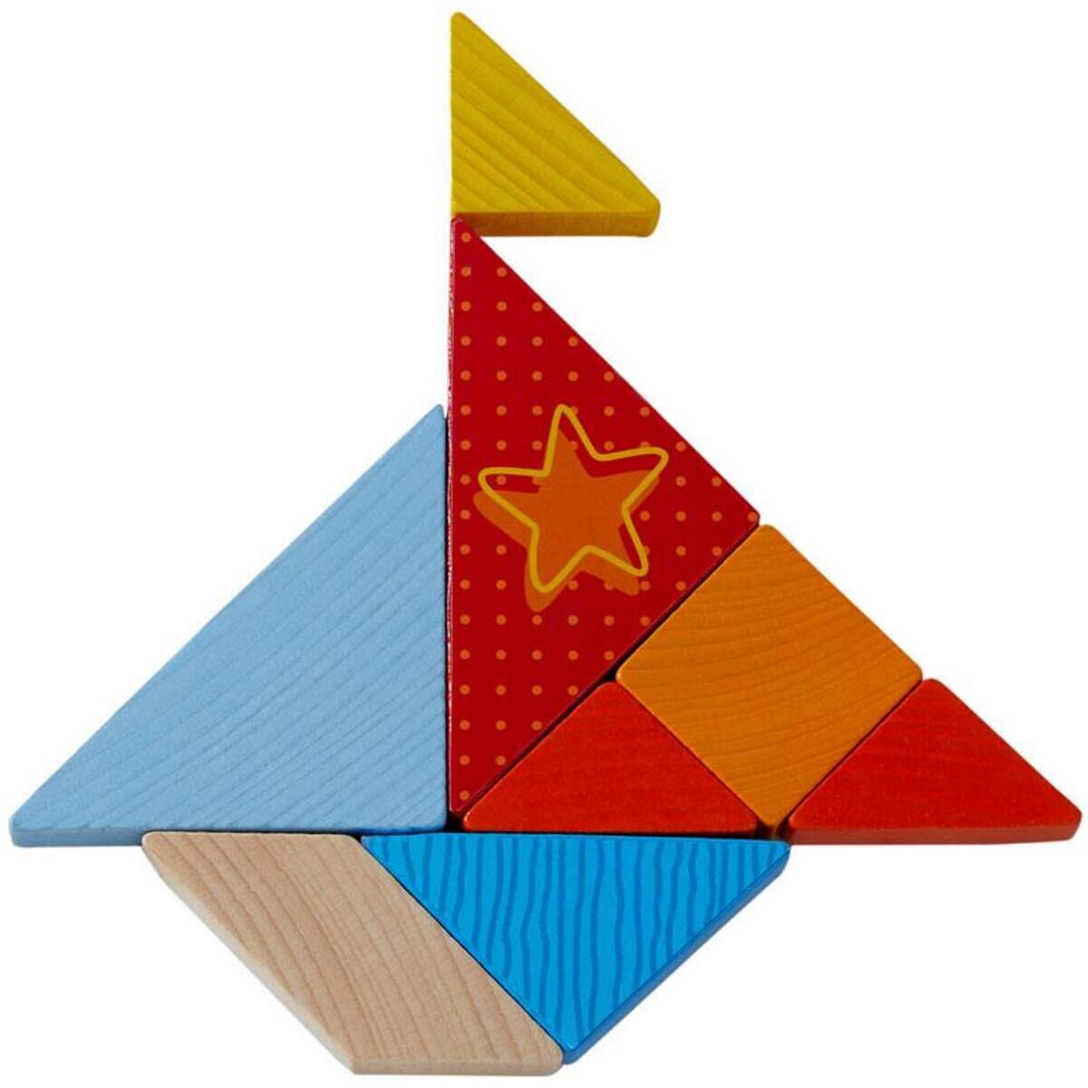 HABA 305777 Legespiel Bunter Tangram-Mix