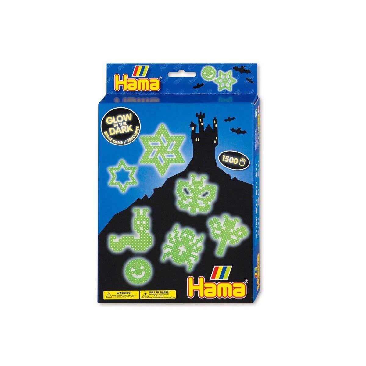 Hama Bügelperlen 3414 Geschenkpackung, nachtleuchtend, ca. 1500 Perlen