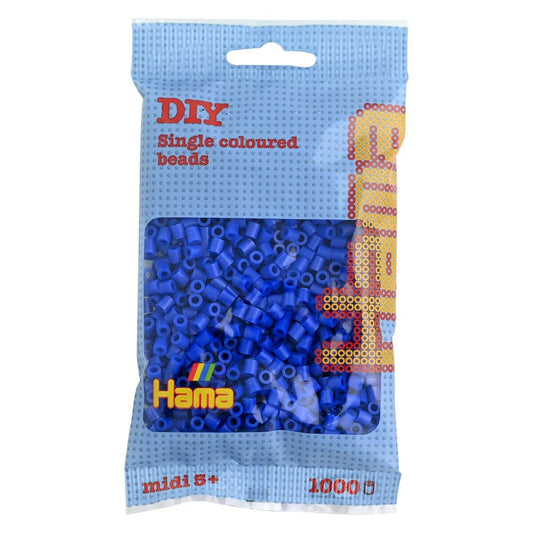 Hama Midi Bügelperlen, Blau, ca. 1.000 Stück, Ø 5,0 mm