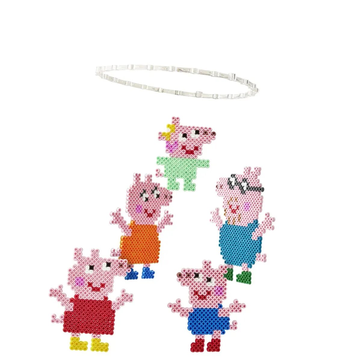 Hama Midi Bügelperlen, Geschenk-Set Peppa Pig, ca. 4.000 Stück , Motivvorlage und 2 Stiftplatten, inklusive Bügelpapier, Ø 5,0 mm