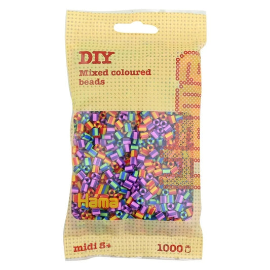 Hama Midi Bügelperlen, Mix 92 gestreift, ca. 1.000 Stück, Ø 5,0 mm