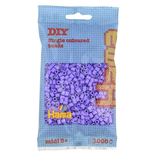 Hama Midi Bügelperlen, Pastell-Lila, ca. 1.000 Stück, Ø 5,0 mm