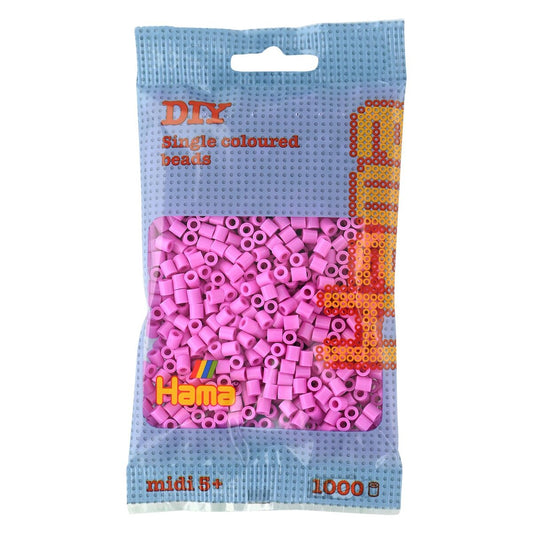 Hama Midi Bügelperlen, Pastell-Pink, ca. 1.000 Stück, Ø 5,0 mm