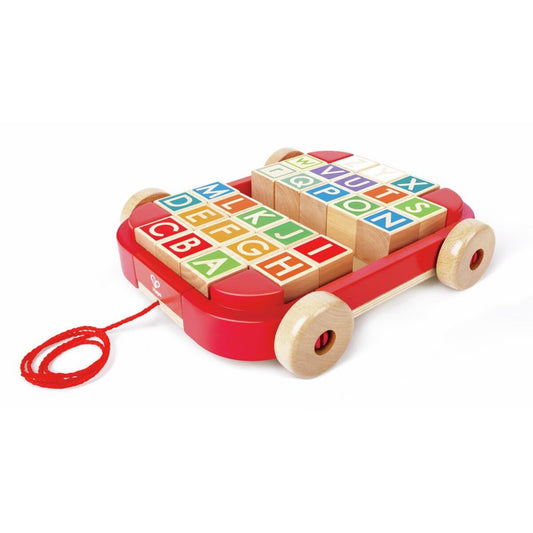 Hape Buchstabenbauklötze im Nachziehwagen