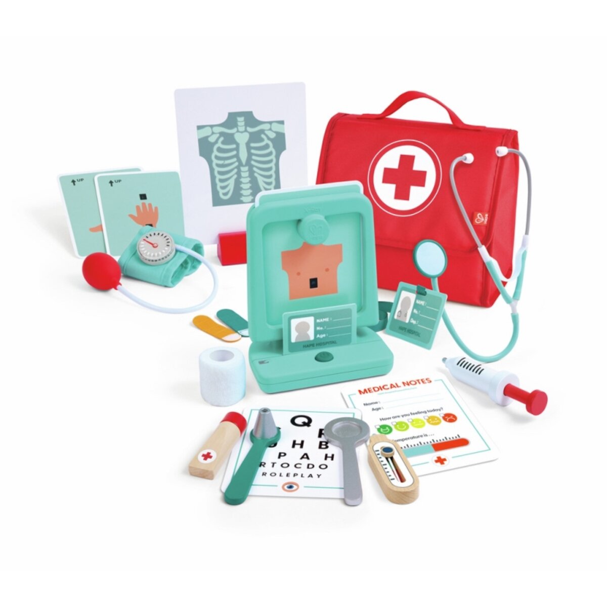 Hape Doktor-Set Arztkoffer mit funktionellem Zubehör