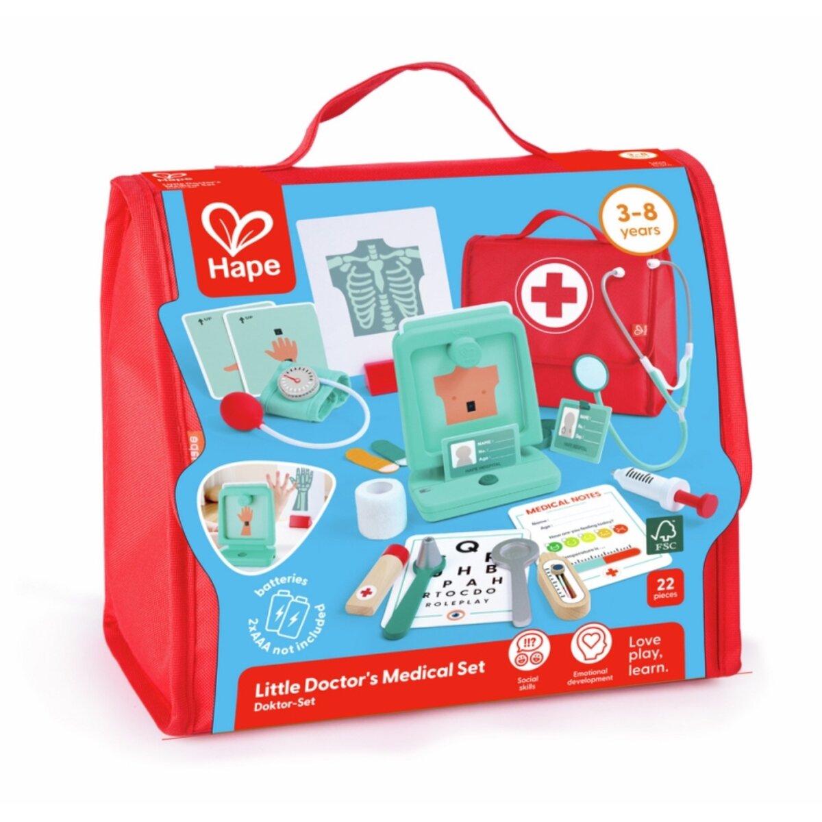 Hape Doktor-Set Arztkoffer mit funktionellem Zubehör