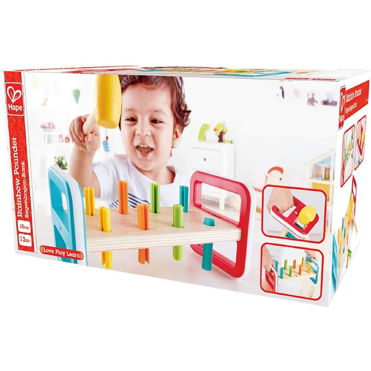 Hape E0506 Rainbow Pounder / Regenbogen Bank