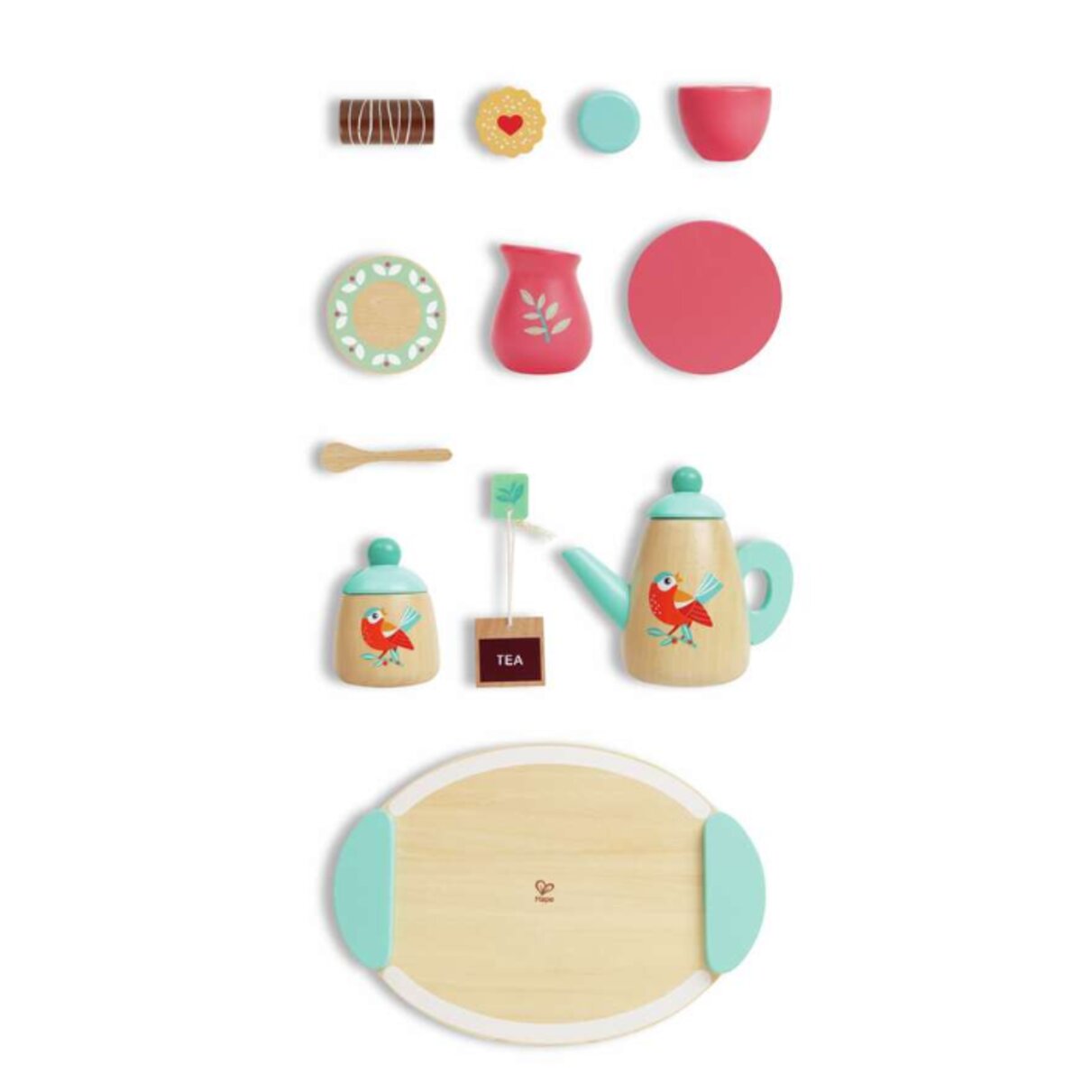Hape Kinder-Teeservice aus Holz, 14 Teile
