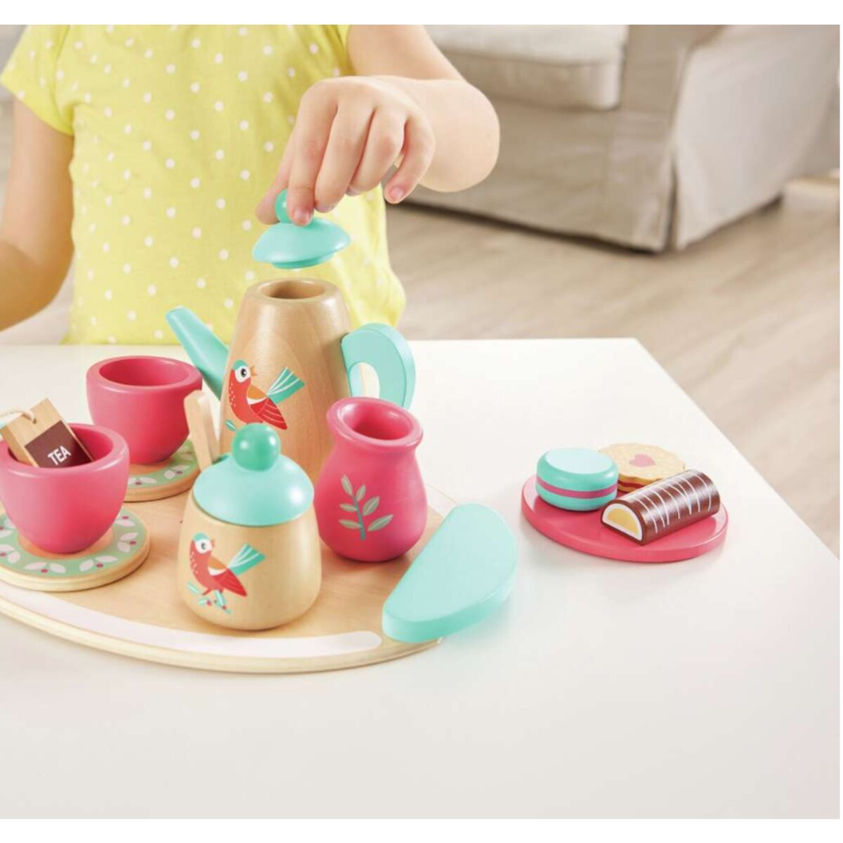 Hape Kinder-Teeservice aus Holz, 14 Teile