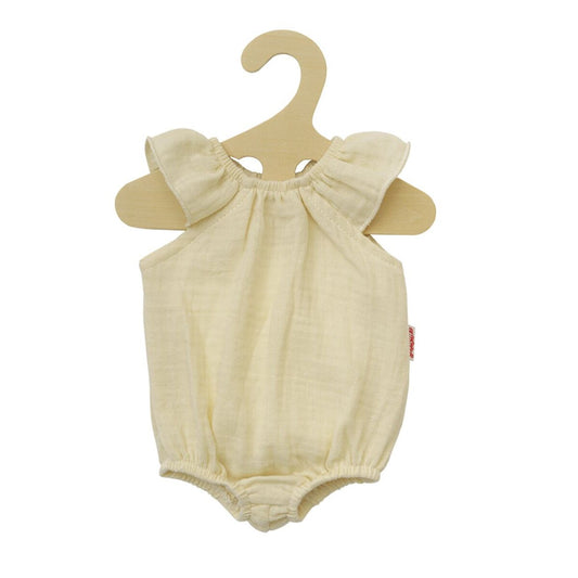 Heless Puppen-Body mit Rüschen aus 100 % Bio-Baumwolle, ecru, Gr. 35-45 cm