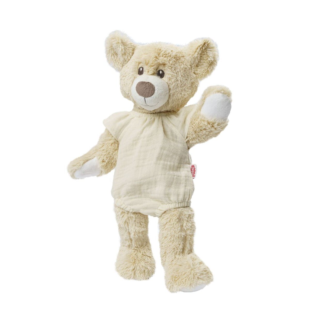 Heless Puppen-Body mit Rüschen aus 100 % Bio-Baumwolle, ecru, Gr. 35-45 cm