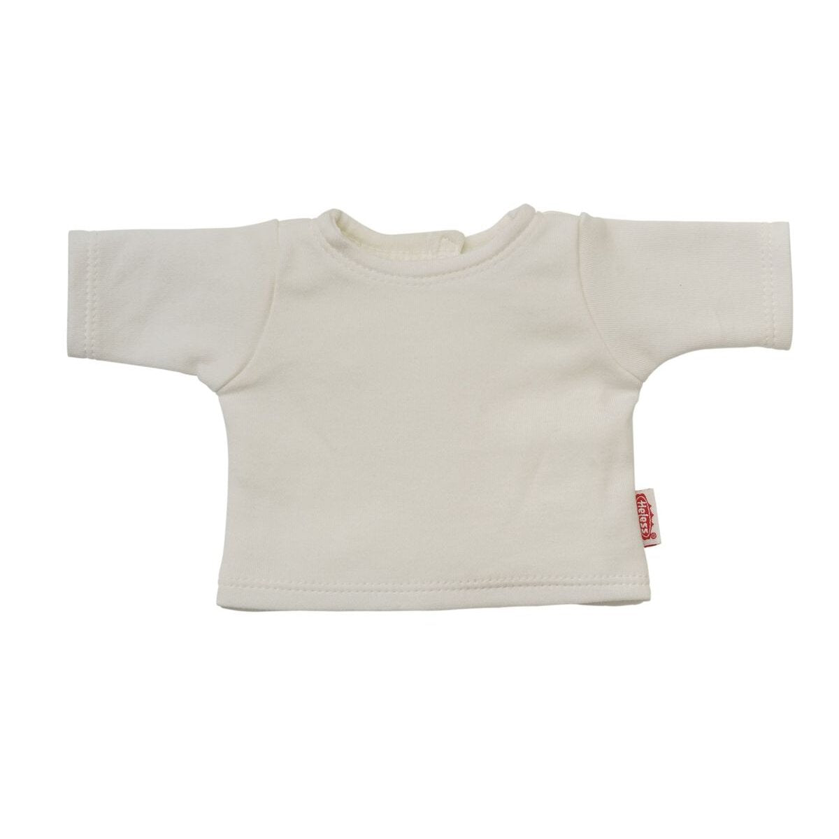 Heless Puppen-Latzhose aus 100 % Bio-Baumwolle, honiggelb, mit weißem T-Shirt, 2-teilig, Gr. 28-35 cm