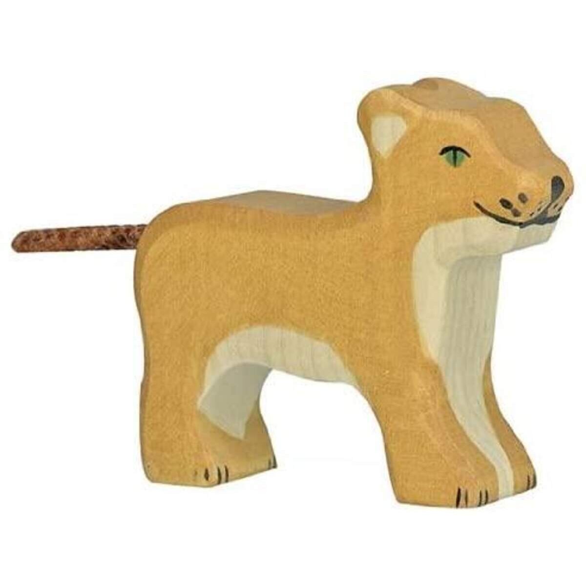 Holztiger Löwe, klein, stehend