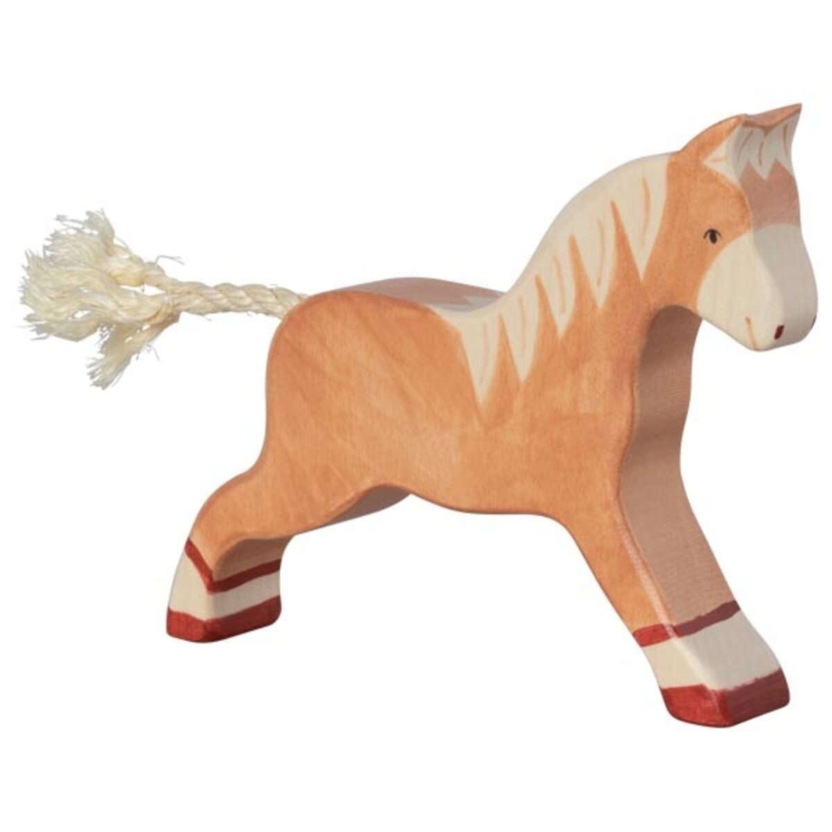 Holztiger Pferd, laufend, hellbraun