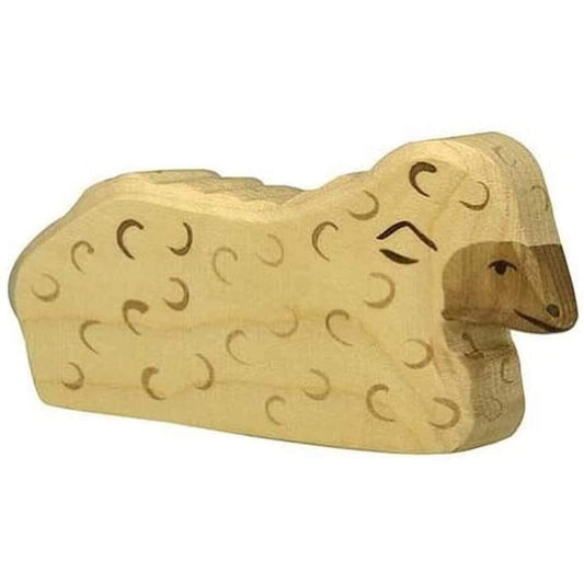 Holztiger Schaf, liegend
