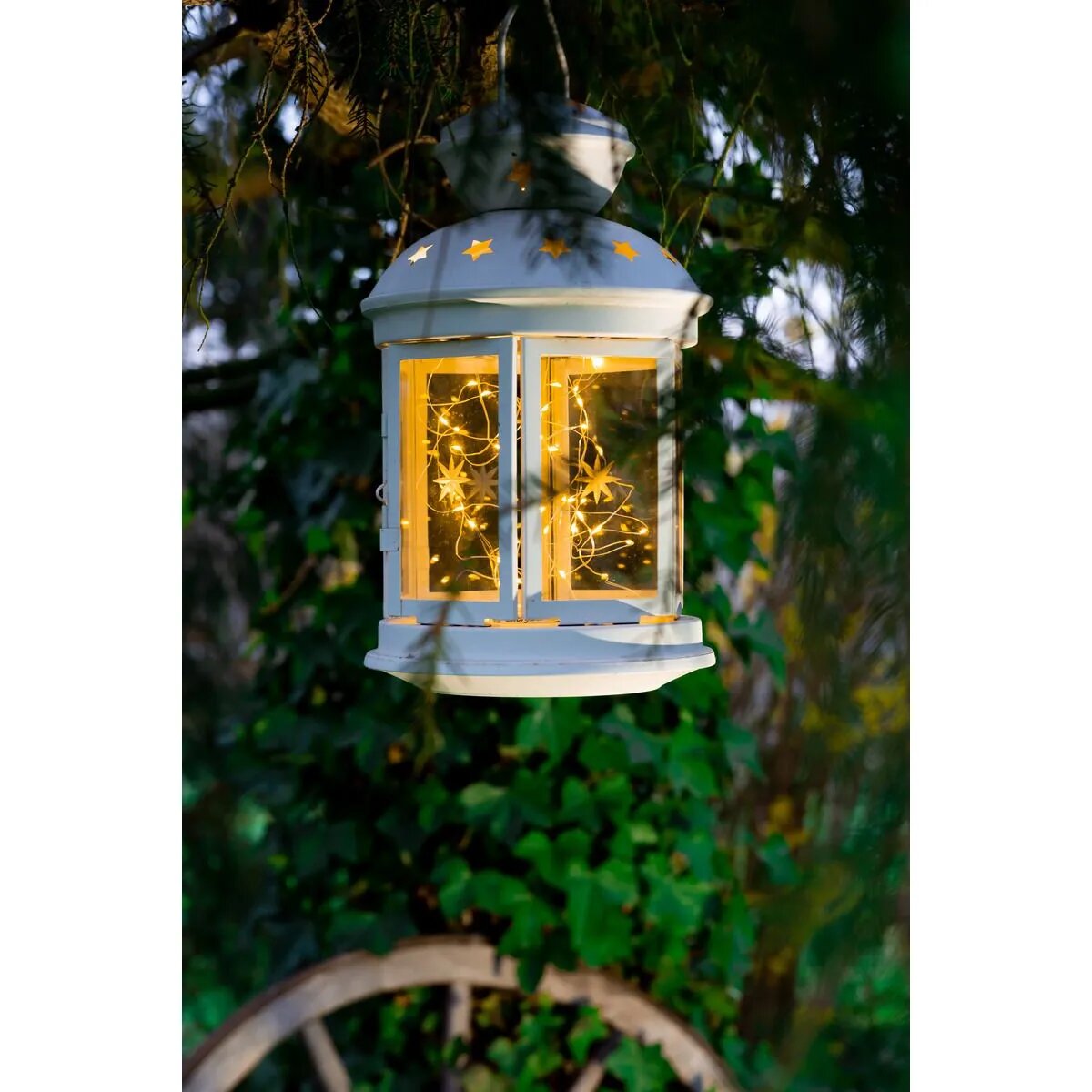 Idena 20er LED Micro-Lichterkette, warmweiß, für innen, batterieb., Timer