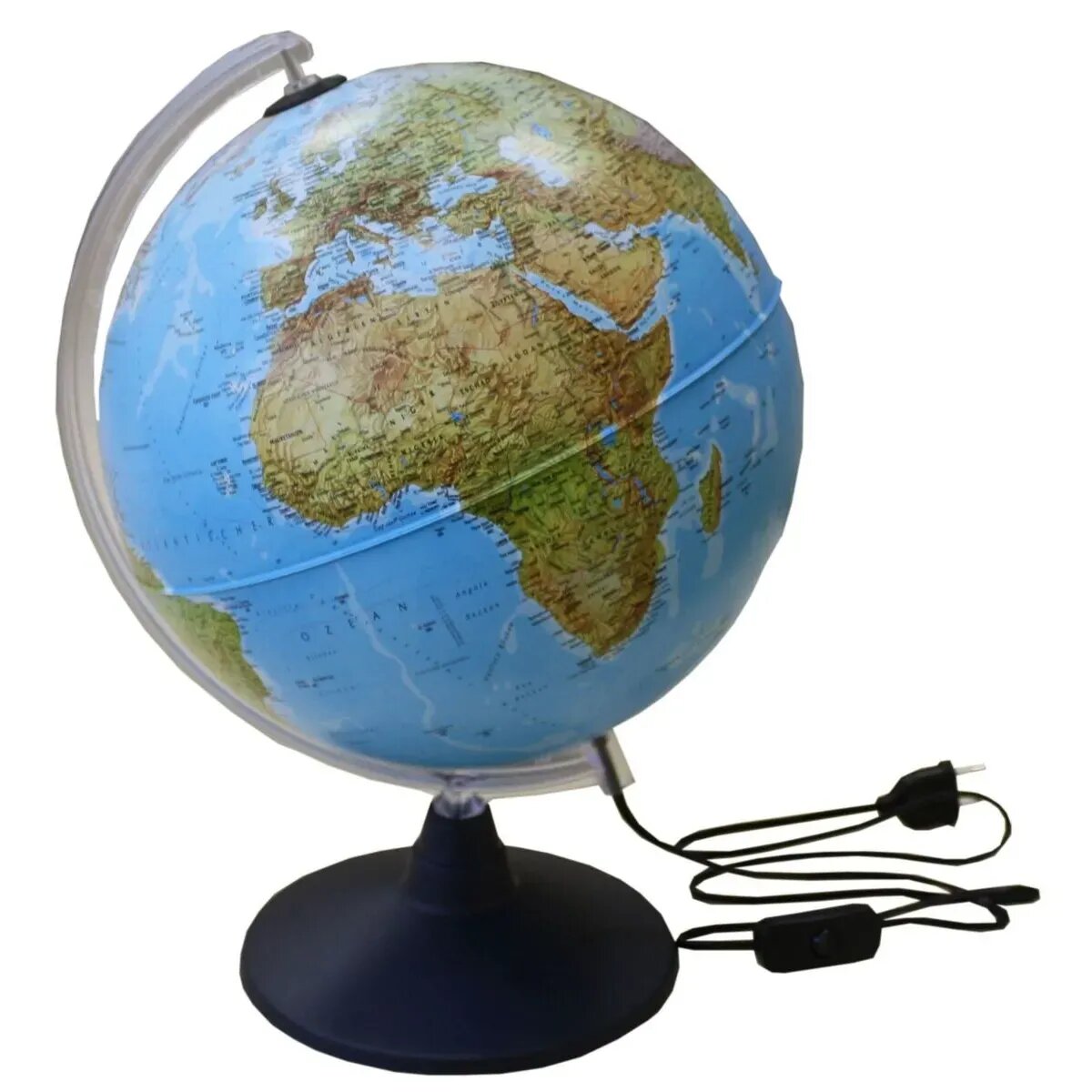 Idena Globus, Leuchtglobus, Ø 30 cm, mit Doppelbild-Kartografie