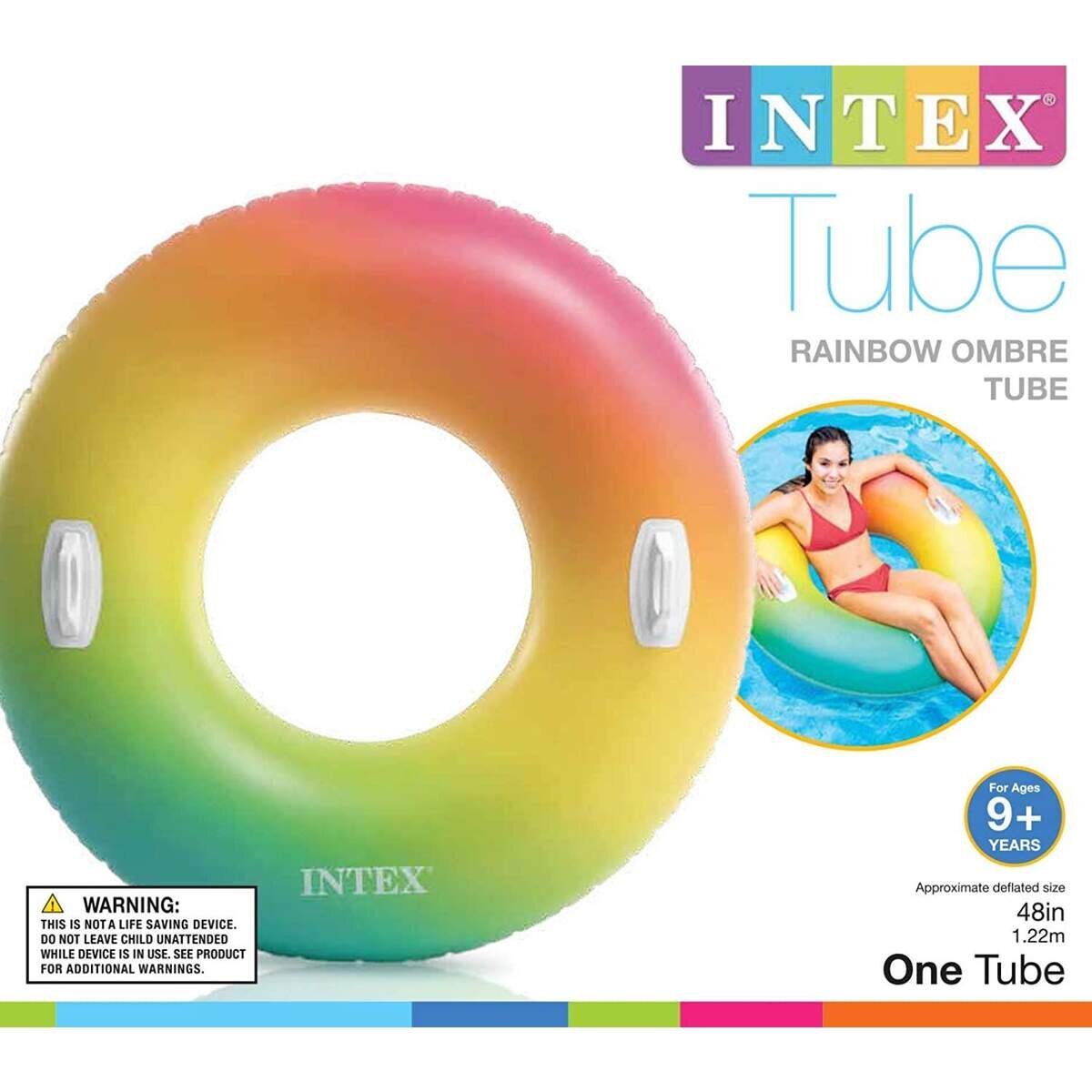 Intex Schwimmreifen Color mit Griff, 1 Stück, 2-fach sortiert