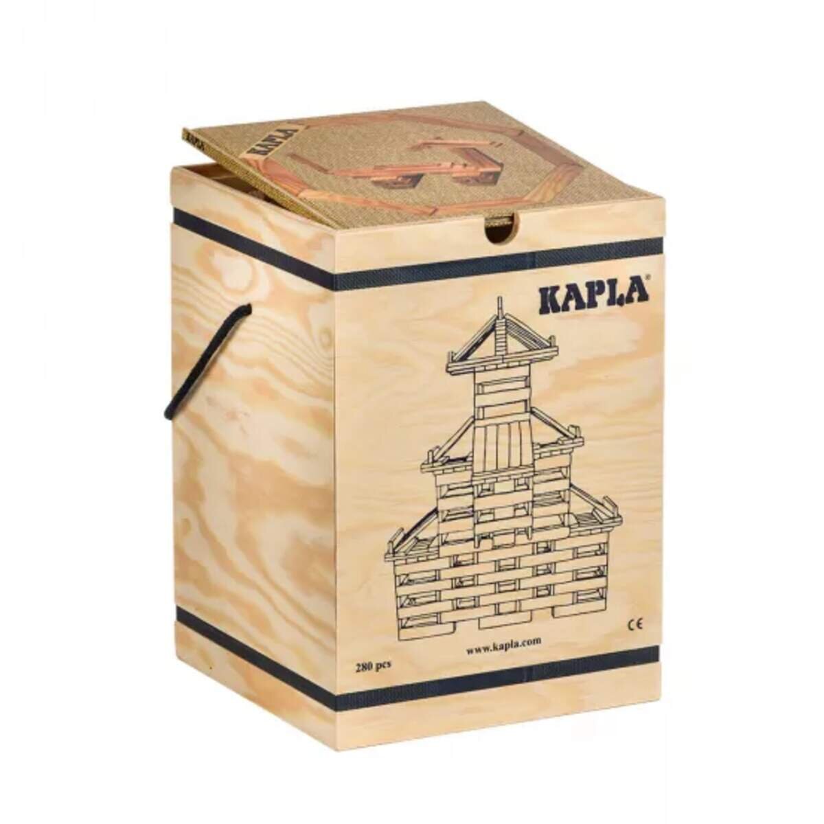 KAPLA® 280er KASTEN : 280 Plättchen + 1 Buch beige