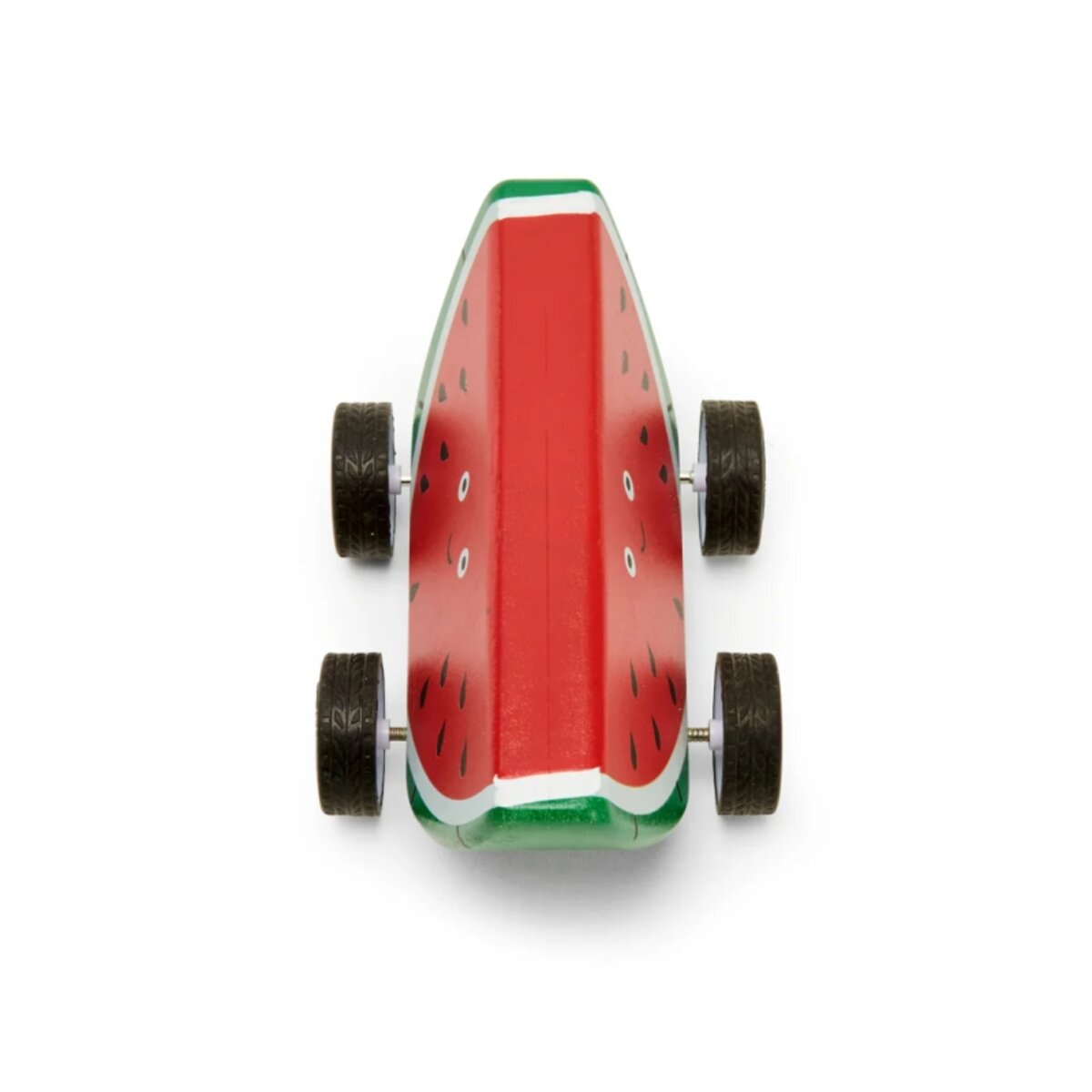 KIKKERLAND Kidoki Früchte Aufziehautos, 1 Stück, 3-fach sortiert