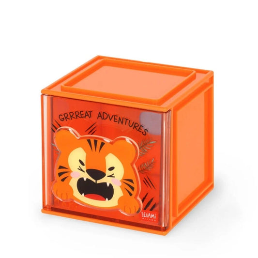 Legami Erweiterbare Schreibtischbox - Cutie Cube Tiger