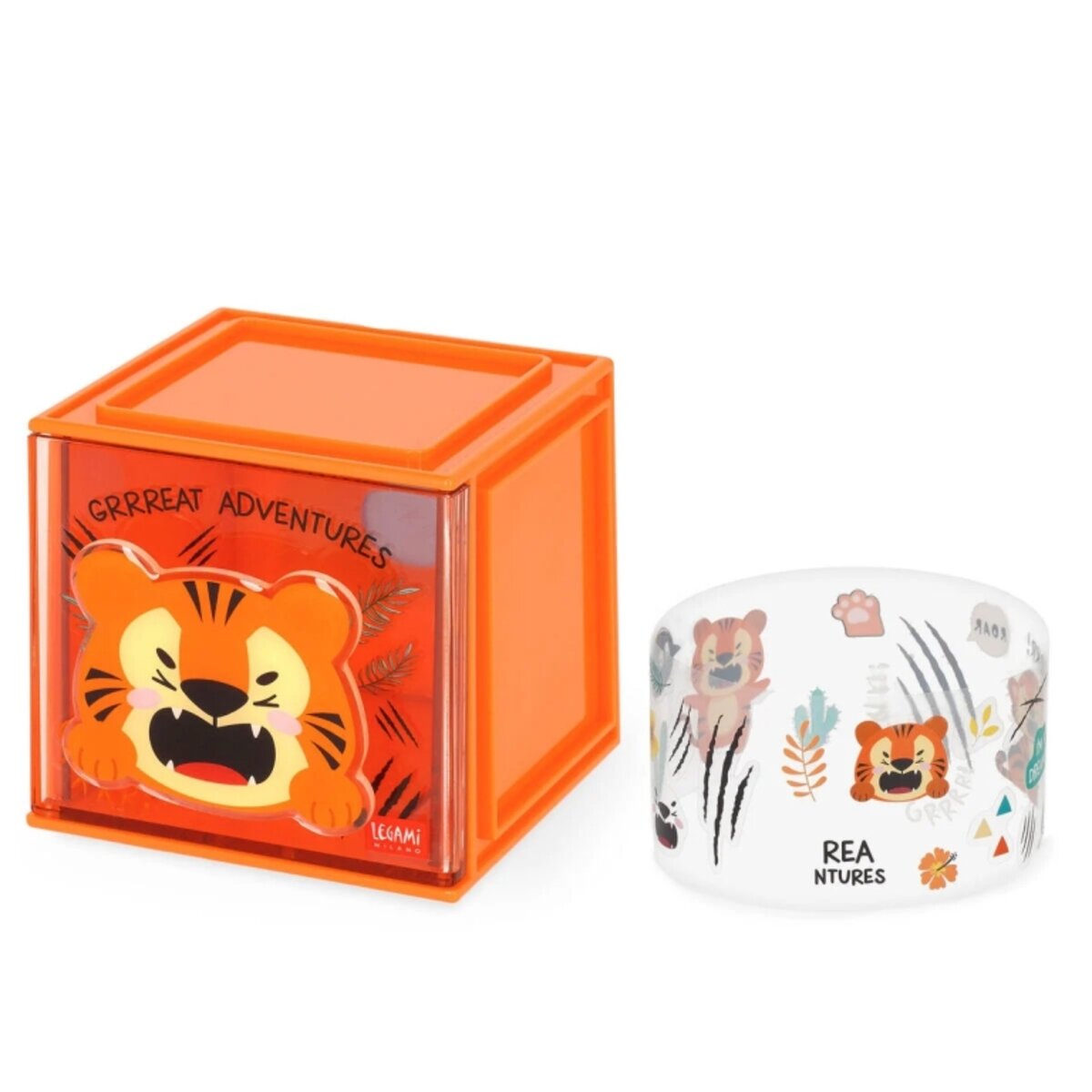 Legami Erweiterbare Schreibtischbox - Cutie Cube Tiger