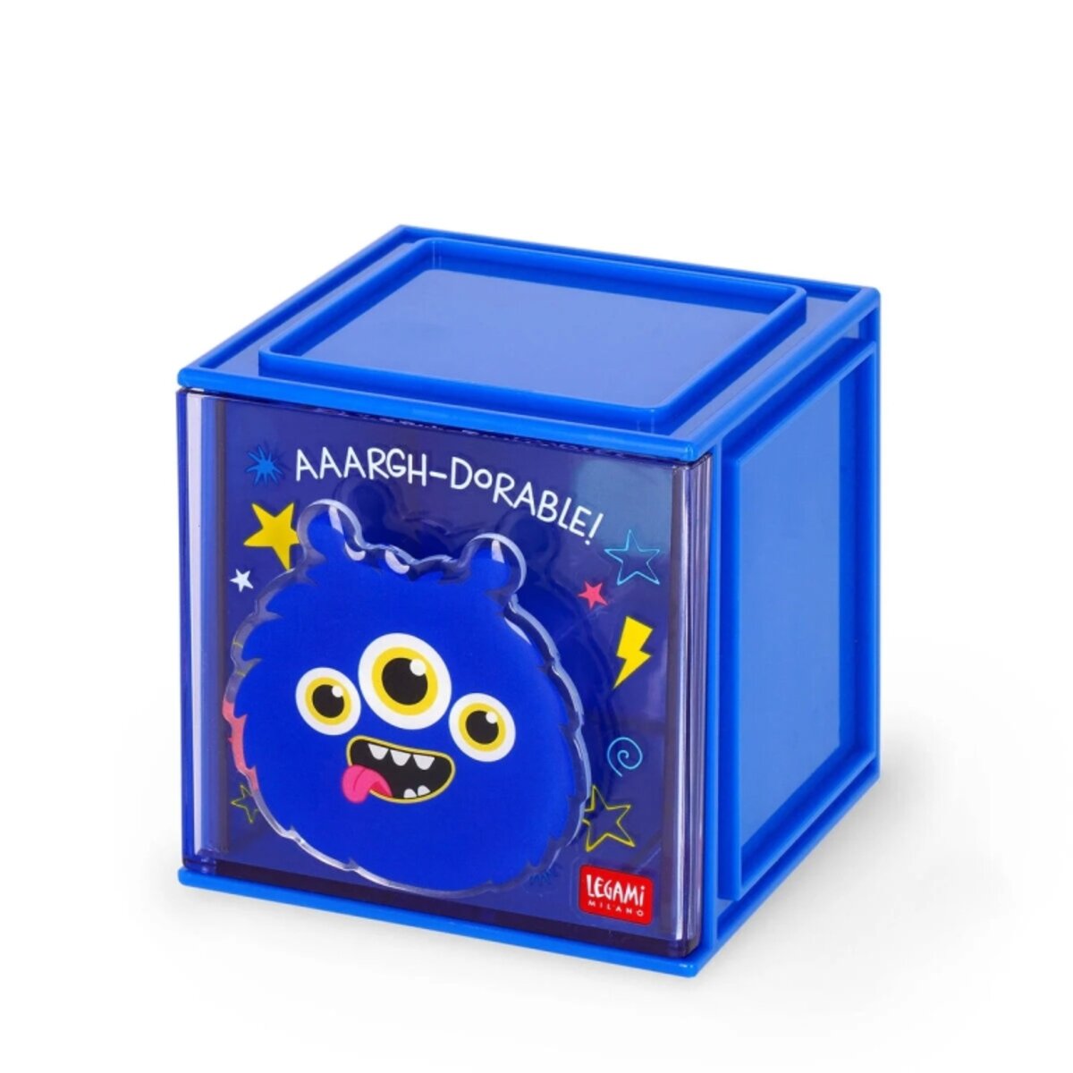 Legami Erweiterbare Schreibtischbox - Cutie Cube Monster