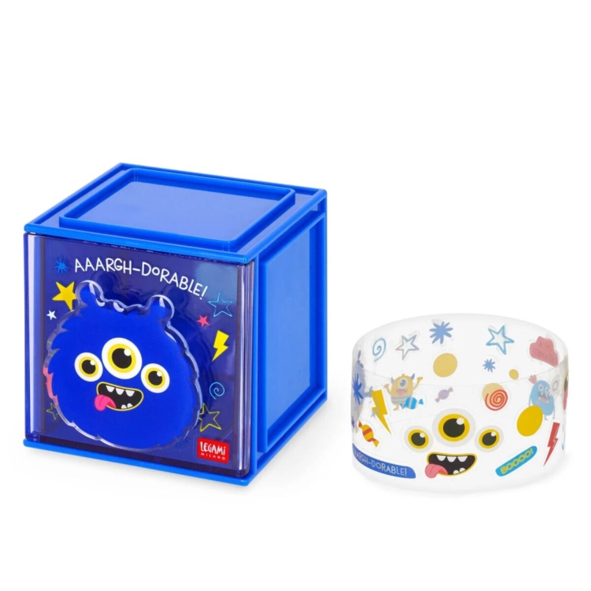 Legami Erweiterbare Schreibtischbox - Cutie Cube Monster