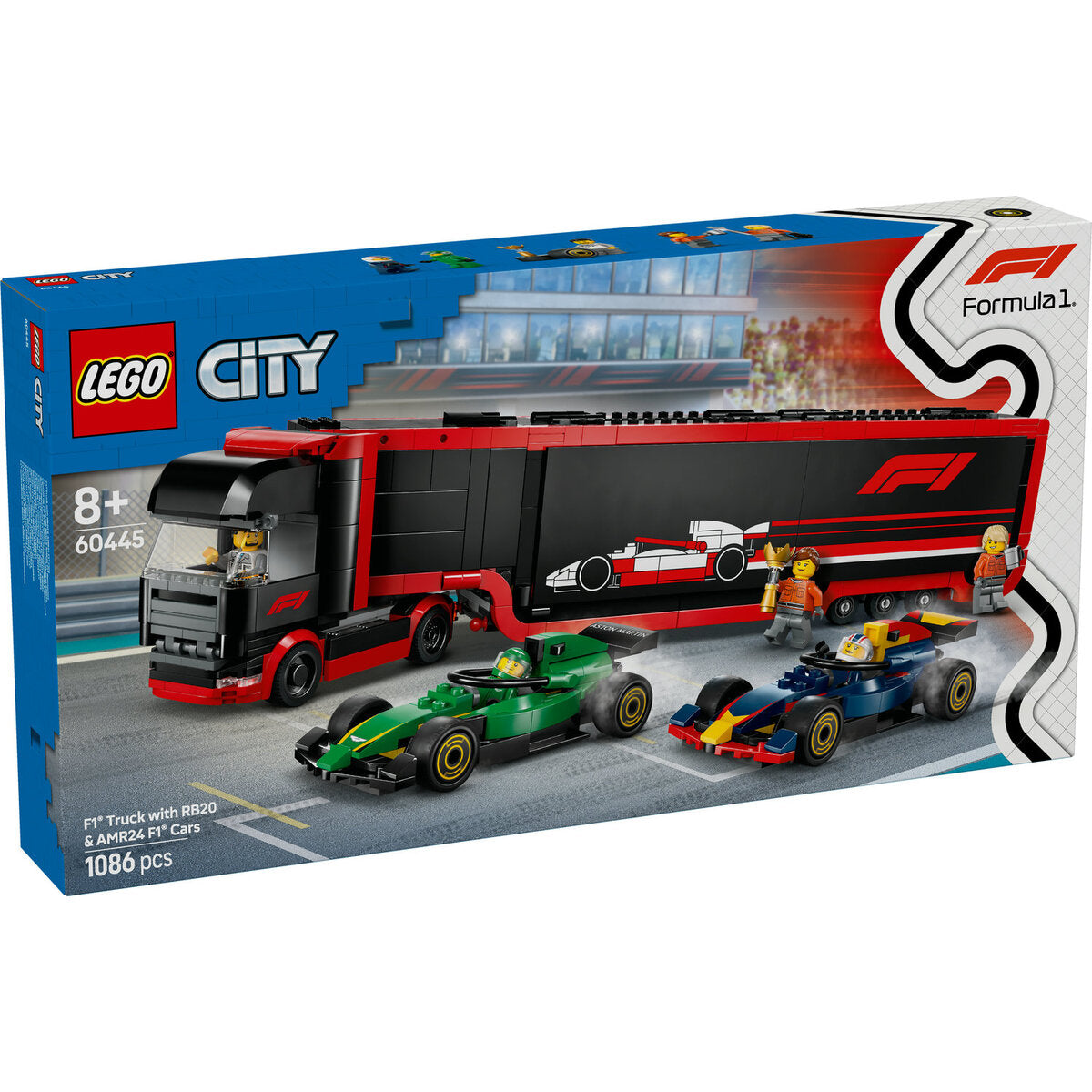 LEGO® City 60445 F1® Transporter mit RB20 & AMR24 F1® Rennautos