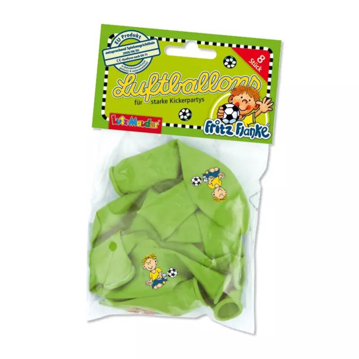Lutz Mauder Luftballons Fußballer Fritz Flanke, 8er Packung