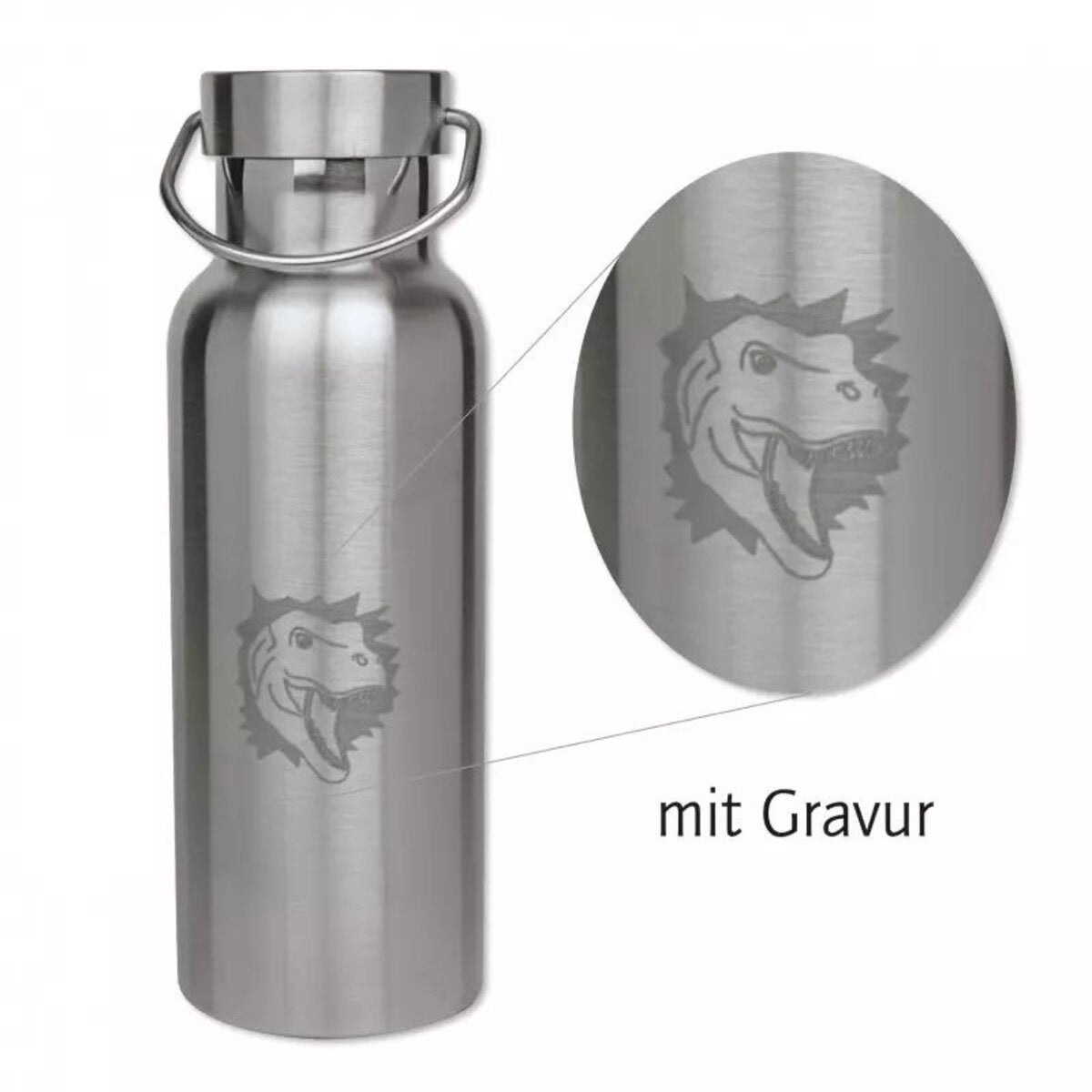 Lutz Mauder TapirElla Edelstahl Trinkflasche T-Rex, 500 ml