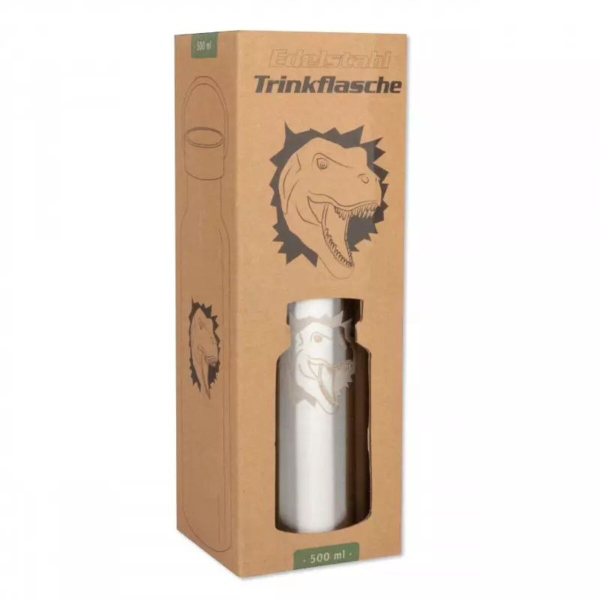 Lutz Mauder TapirElla Edelstahl Trinkflasche T-Rex, 500 ml