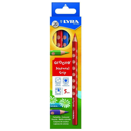 Lyra 3811050 Groove Buntstifte mit Namesfeld, 5 Stück