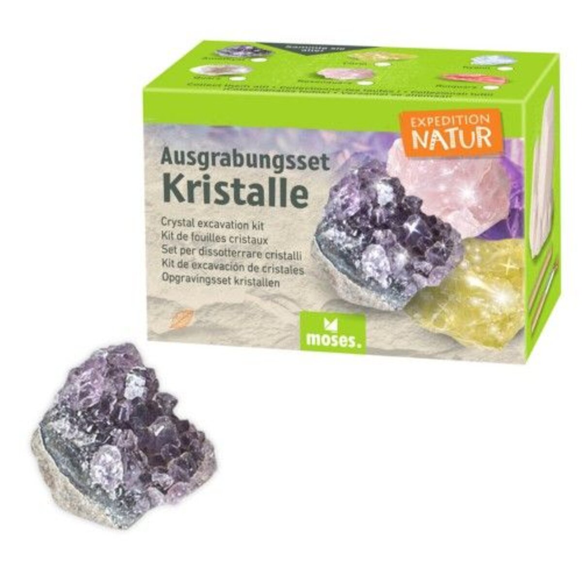 moses. Expedition Natur Ausgrabungsset Kristall, 1 Stück,  6-fach sortiert