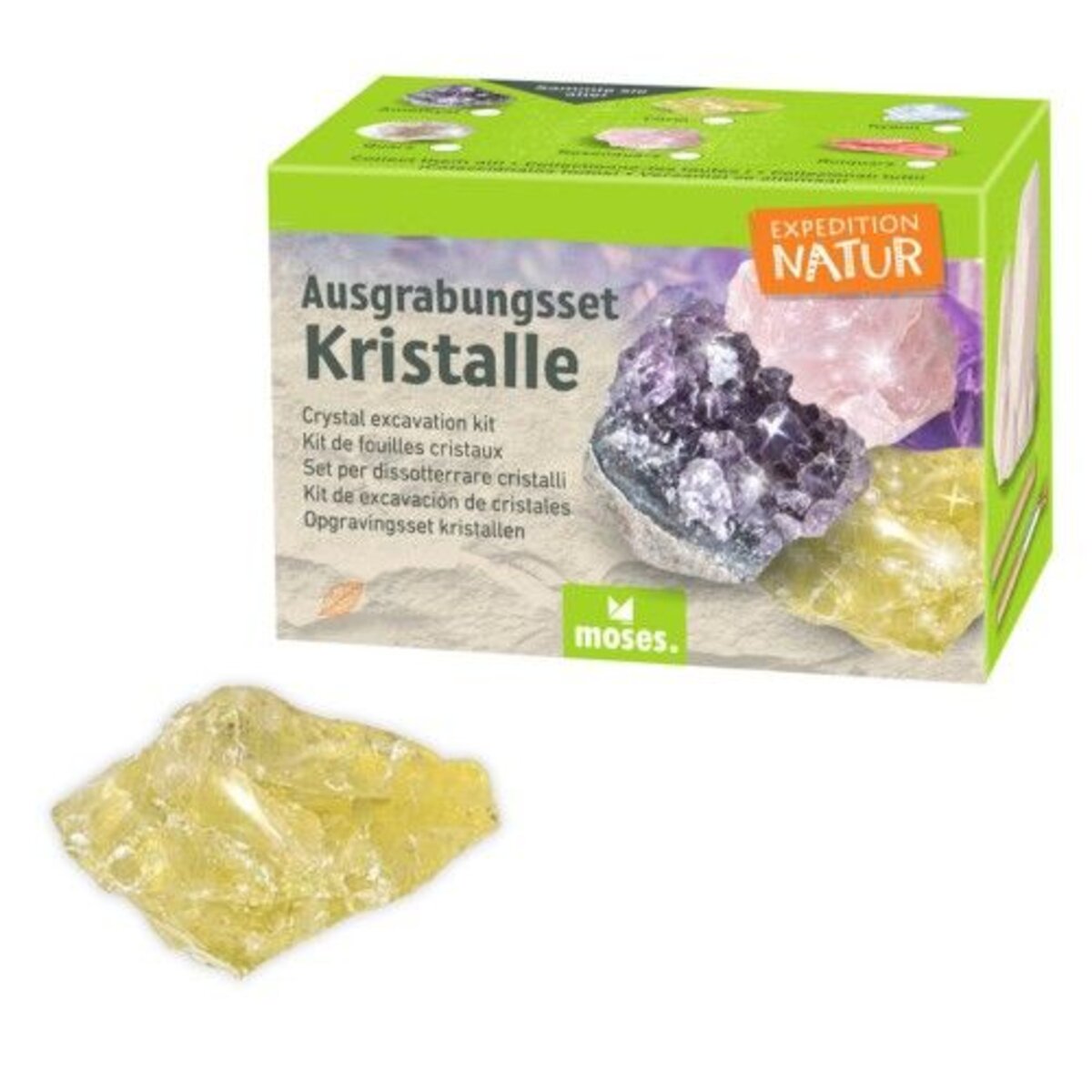 moses. Expedition Natur Ausgrabungsset Kristall, 1 Stück,  6-fach sortiert