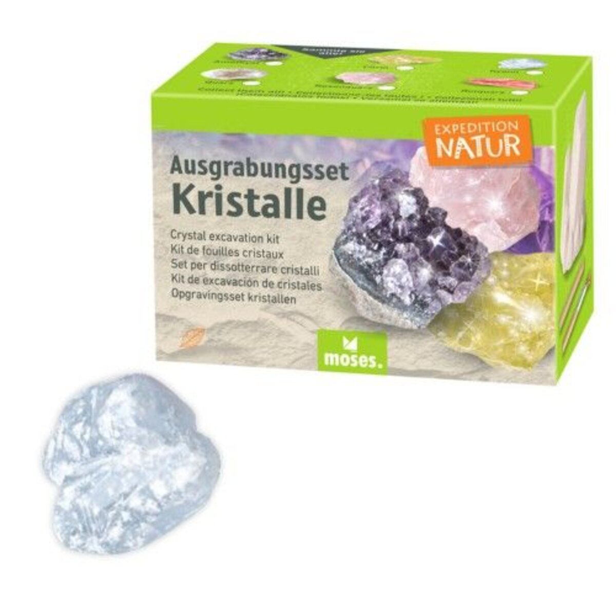 moses. Expedition Natur Ausgrabungsset Kristall, 1 Stück,  6-fach sortiert
