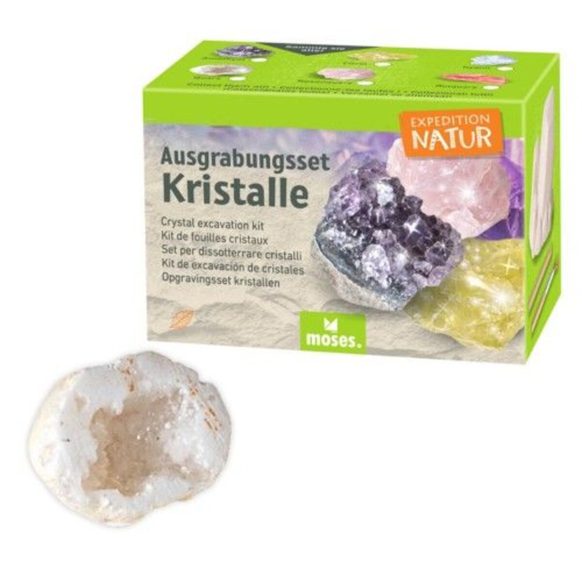 moses. Expedition Natur Ausgrabungsset Kristall, 1 Stück,  6-fach sortiert