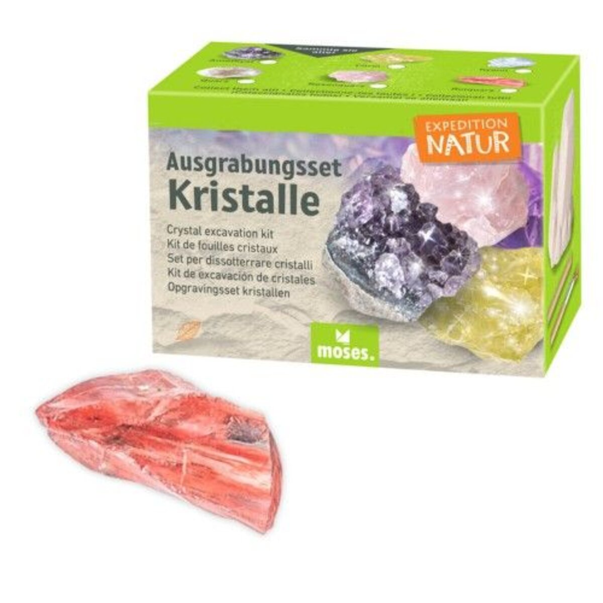 moses. Expedition Natur Ausgrabungsset Kristall, 1 Stück,  6-fach sortiert