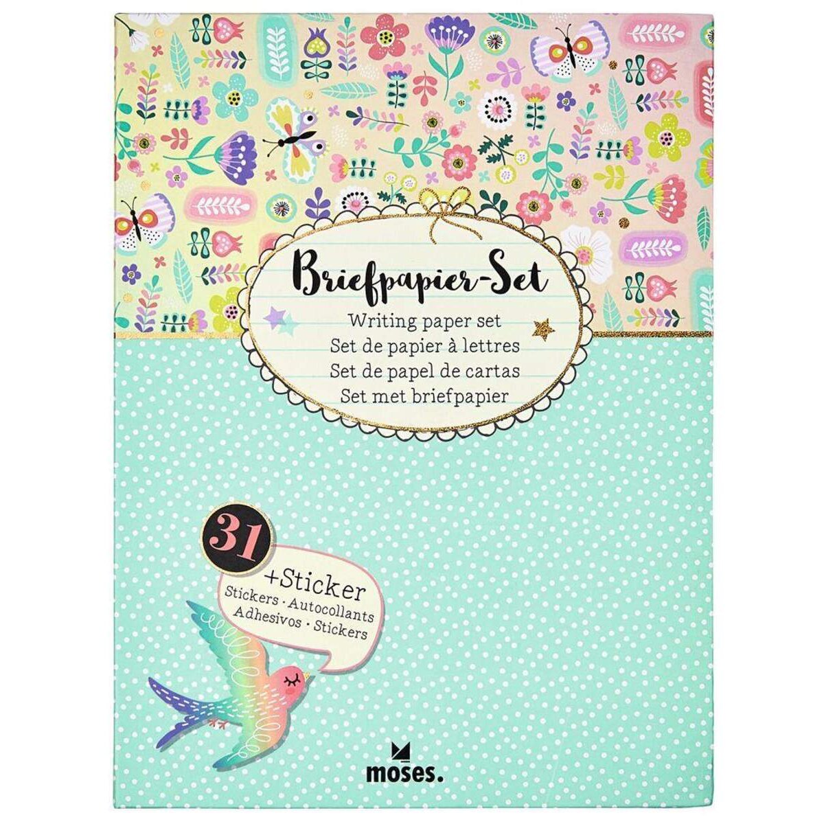 moses. Flowers & Friends Briefpapier-Set