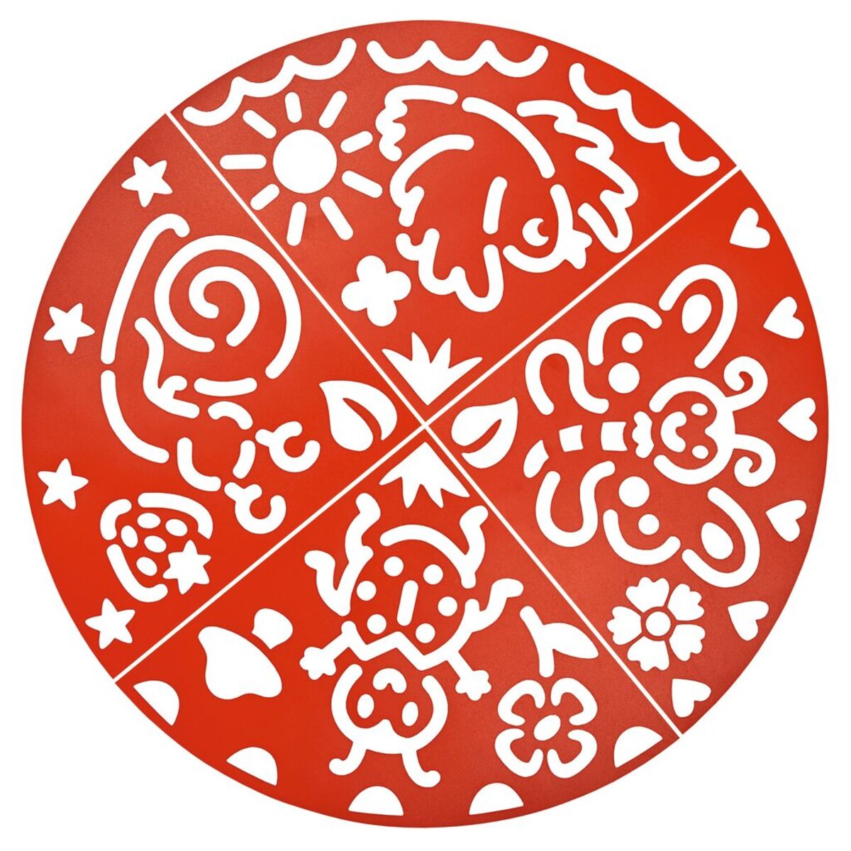 moses. Krabbelkäfer Straßen-Glitzerkreide mit Schablonen