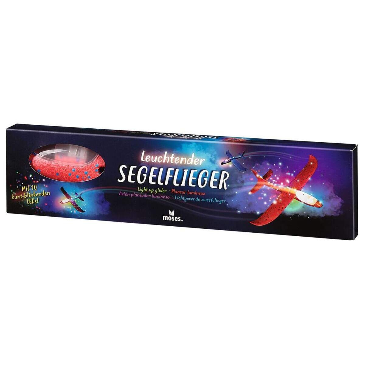 moses. Leuchtender Segelflieger mit LEDs, sortiert
