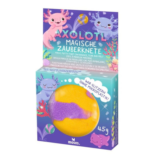 moses. Magische Axolotl-Zauberknete, 1 Stück, 3-fach sortiert
