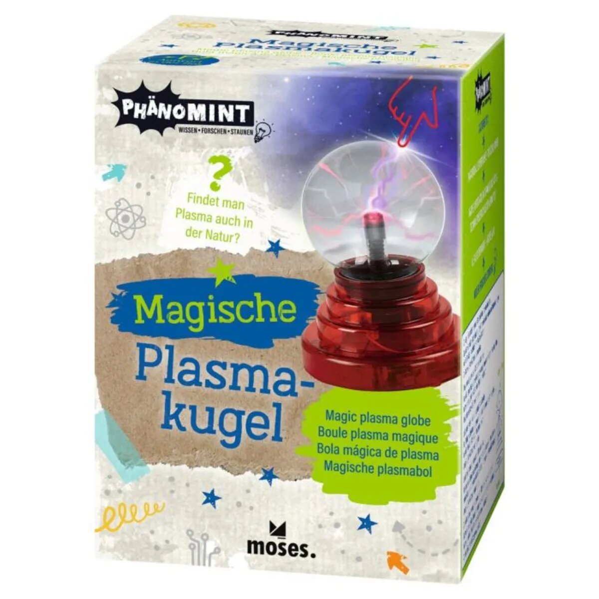 moses. PhänoMINT Magische Plasmakugel, 1 Stück, 2-fach sortiert