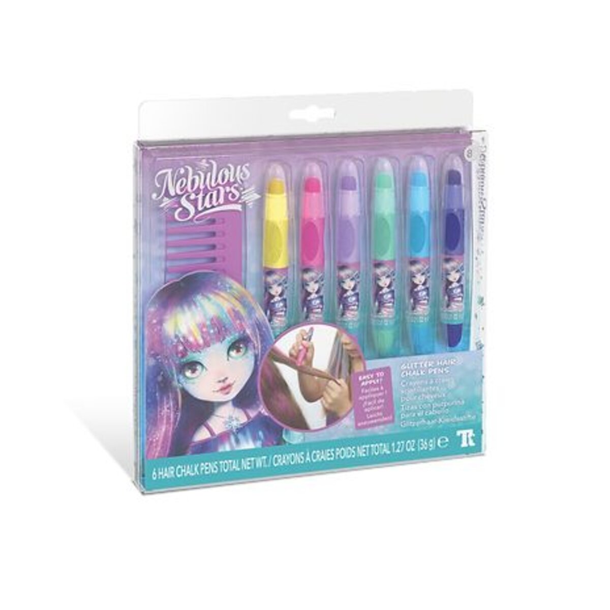 Nebulous Stars Glitzerhaar-Kreidestifte, 6er Set