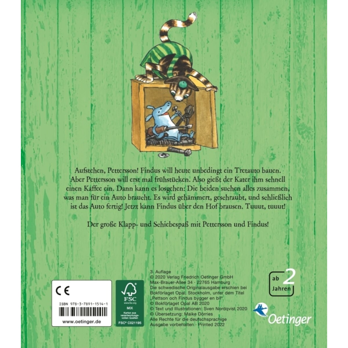 Oetinger Petterson und Findus bauen ein Auto